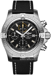 Breitling Avenger Chronograph 45 Musta/Nahka Ø45 mm A13317101B1X2