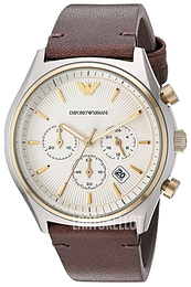 Emporio Armani Valkoinen/Nahka Ø44 mm AR11033