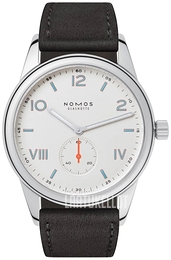 Nomos Glashütte Club Campus Valkoinen/Nahka Ø38.5 mm N-737