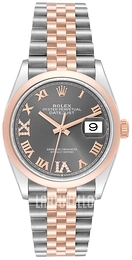 Rolex Harmaa/Teräs Ø36 mm 126201-0023