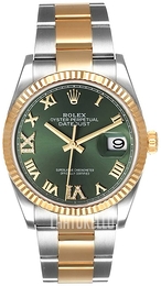 Rolex Vihreä/Teräs Ø36 mm 126233-0026
