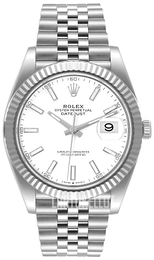 Rolex Valkoinen/Teräs Ø41 mm 126334-0010