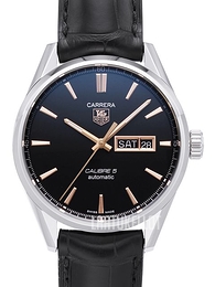 TAG Heuer TAG Heuer Carrera Musta/Nahka Ø41 mm WAR201C.FC6266