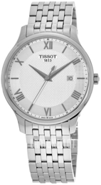 Tissot Tradition Gent Hopea/Teräs Ø42 mm T063.610.11.038.00