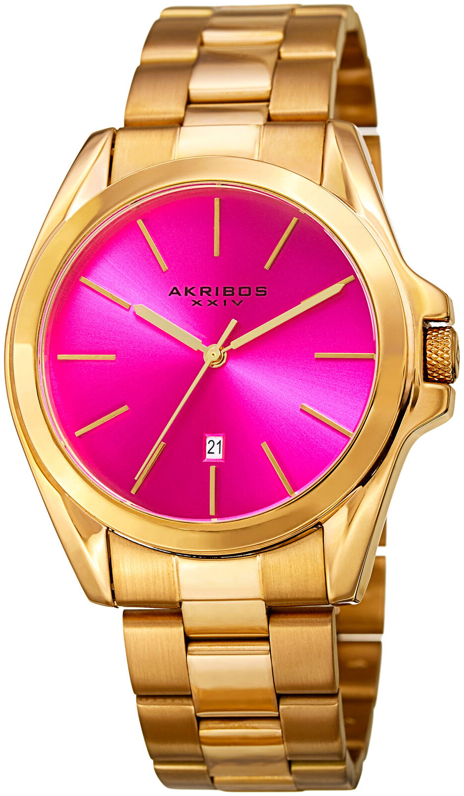 Akribos XXIV AK948YGPK Pinkki/Kullansävytetty teräs Ø43 mm
