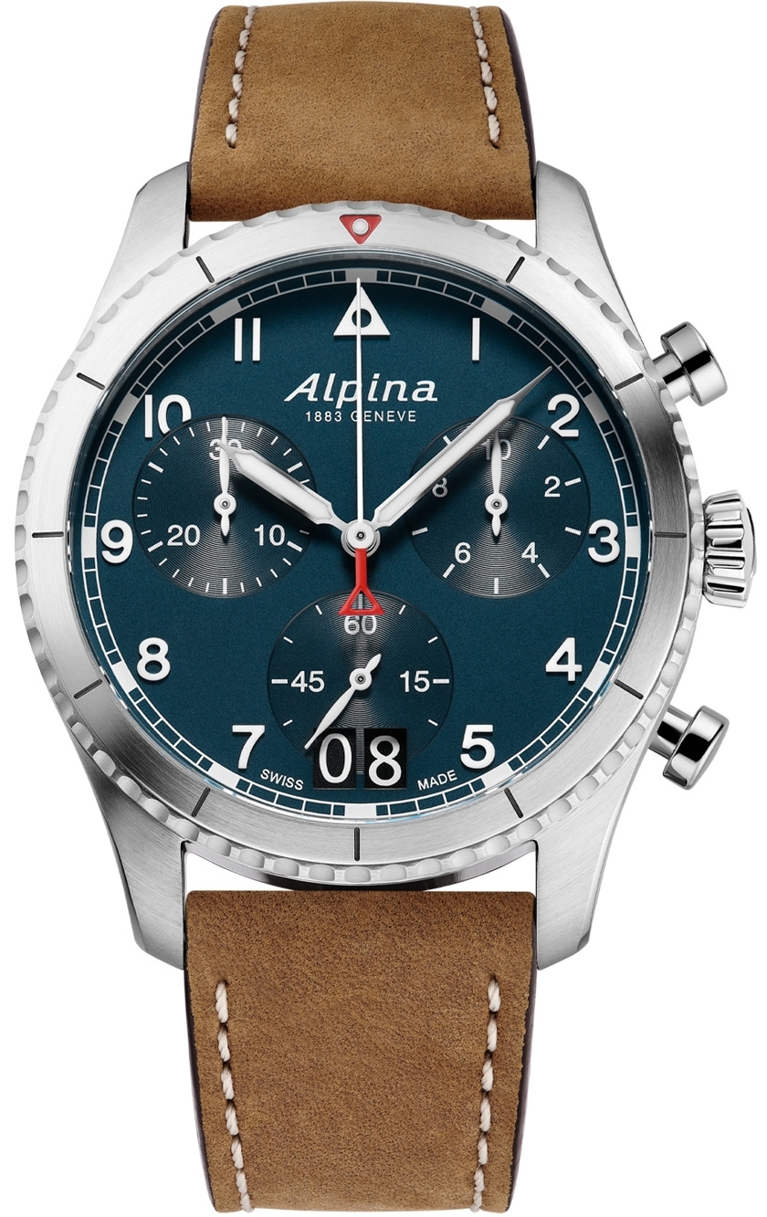 Alpina Miesten kello AL-372NW4S26 Startimer Sininen/Nahka Ø41 mm