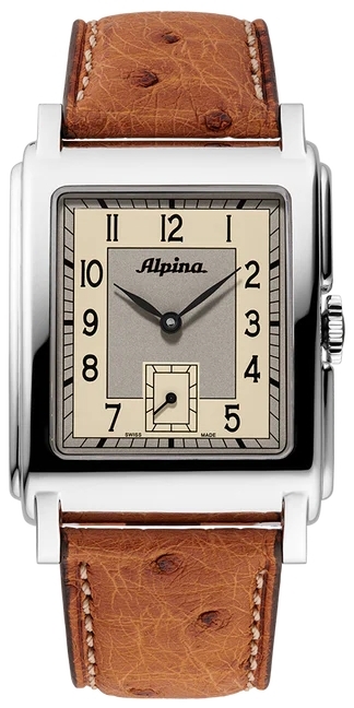 Alpina Miesten kello AL-530SAC3C6 Heritage Carree Hopea/Nahka 39x32.5