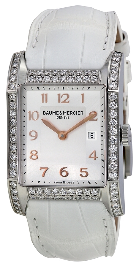 Baume & Mercier Naisten kello MOA10025 Hampton Hopea/Nahka