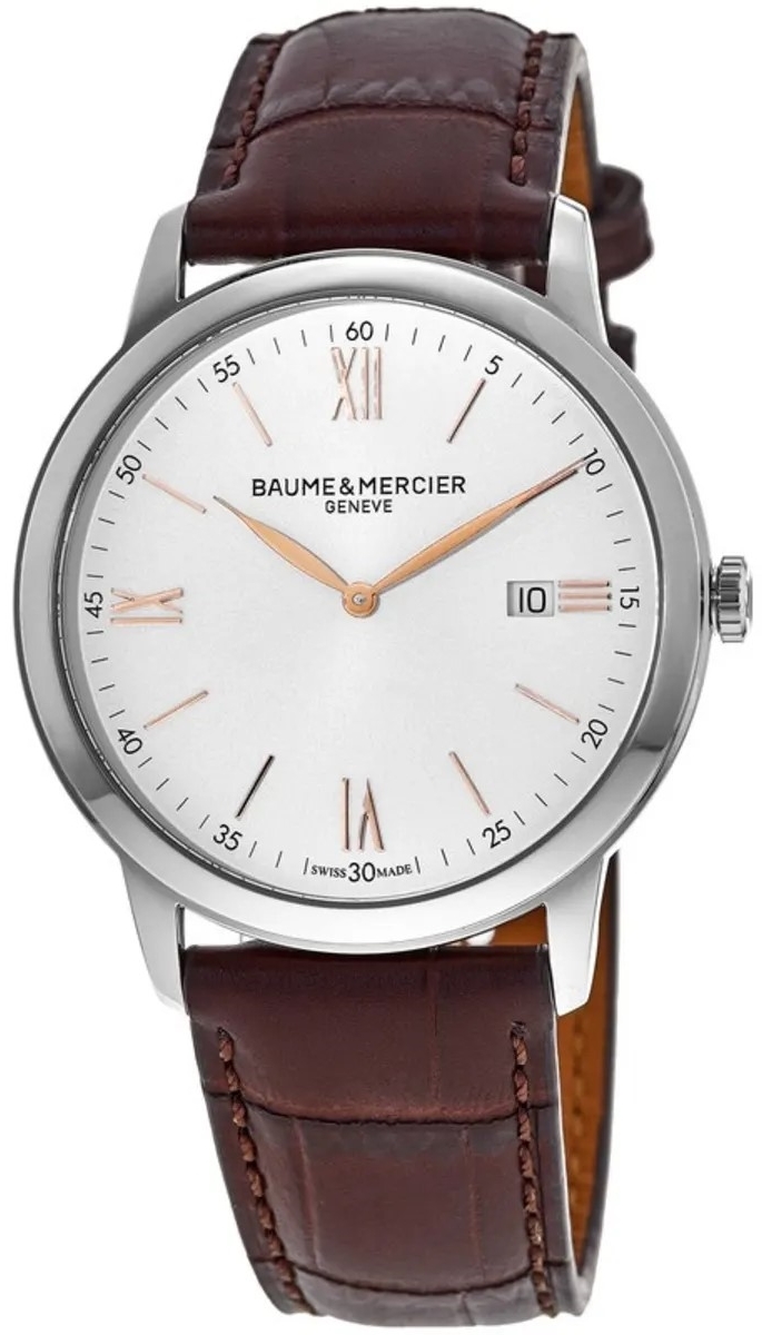 Baume & Mercier Miesten kello M0A10415 Classima Hopea/Nahka Ø42