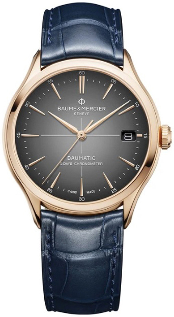 Baume & Mercier Miesten kello M0A10584 Clifton Harmaa/Nahka Ø39