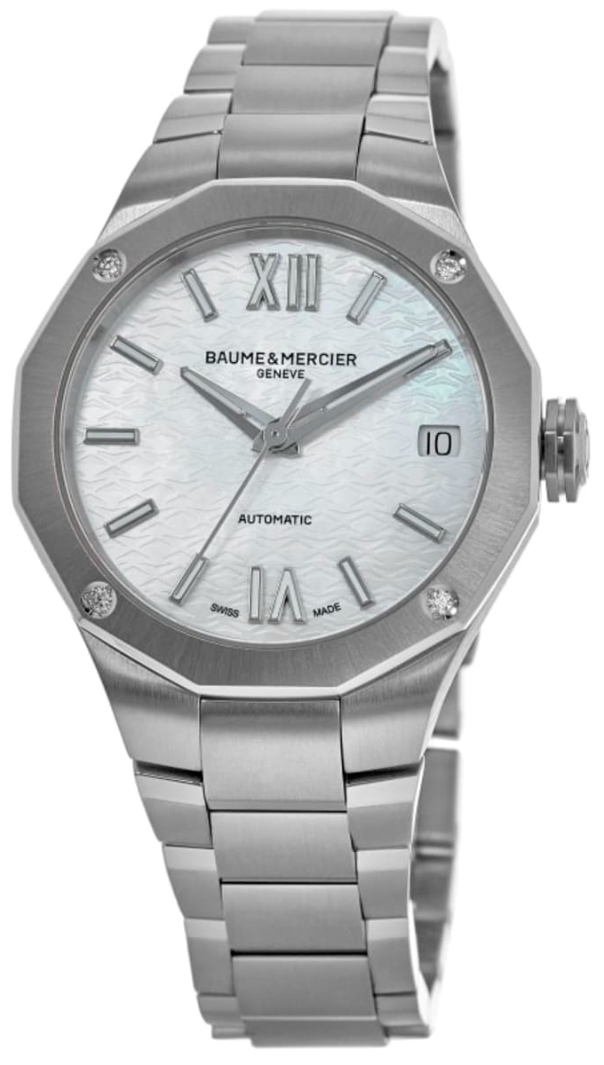 Baume & Mercier Naisten kello M0A10676 Riviera Hopea/Teräs Ø33