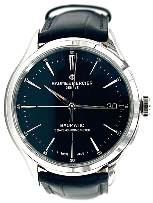 Baume & Mercier Miesten kello M0A10692 Clifton Musta/Nahka Ø40 mm