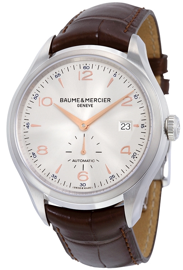 Baume & Mercier Miesten kello MOA10054 CLIFTON Hopea/Nahka Ø41 mm