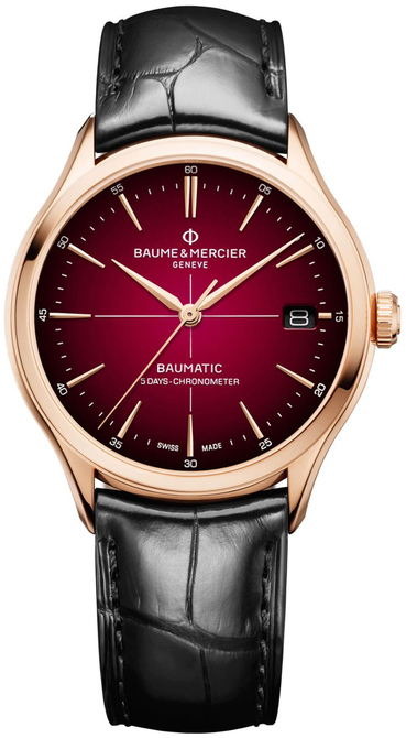 Baume & Mercier Miesten kello MOA10591 Clifton Punainen/Nahka