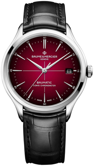 Baume & Mercier Miesten kello M0A10699 Clifton Punainen/Nahka