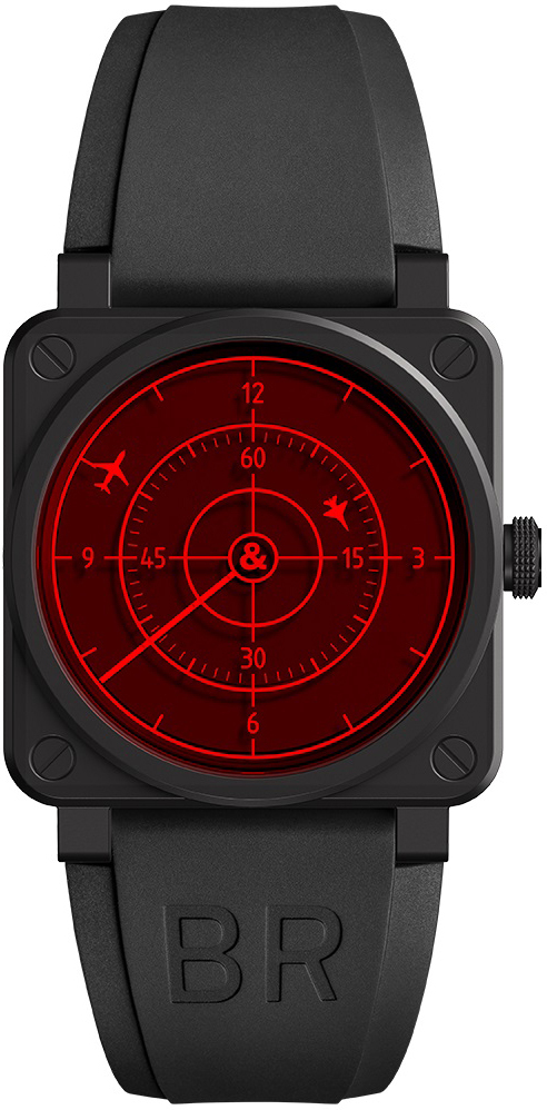 Bell & Ross Miesten kello BR-03-92-RED-RADAR-CERAMIC Br 03-92