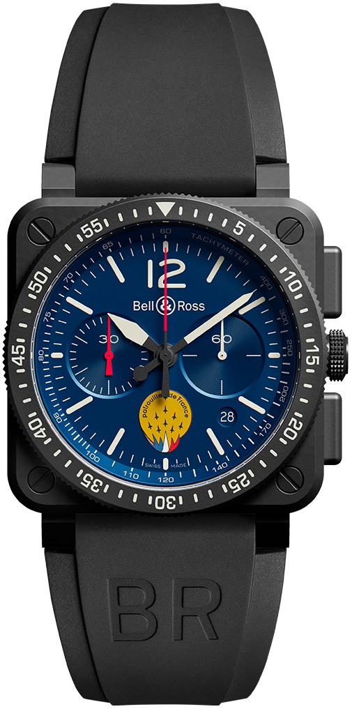 Bell & Ross Miesten kello BR0394-PAF1-CE/SRB Br 03-94 Sininen/Kumi