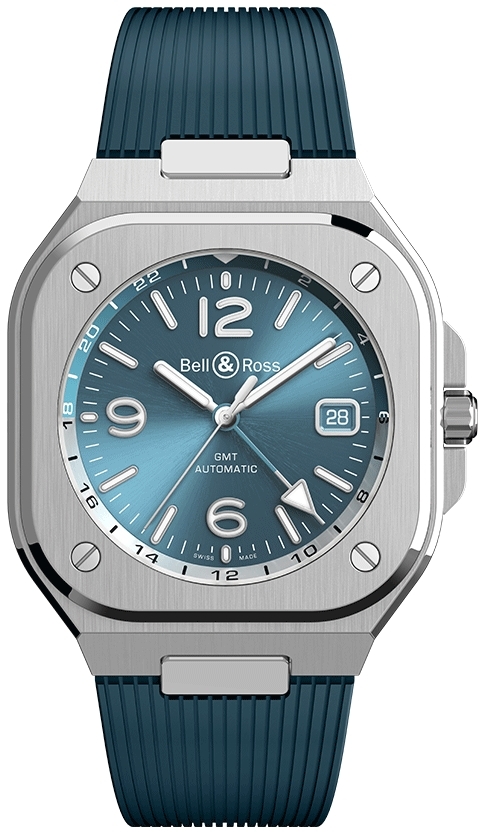 Bell & Ross Miesten kello BR05G-PB-ST/SRB BR 05 GMT Sininen/Kumi