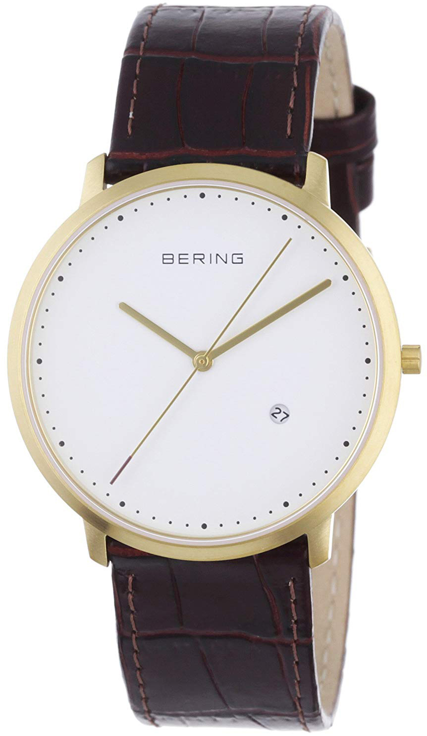 Bering Classic Miesten kello 11139-534 Valkoinen/Nahka Ø39 mm