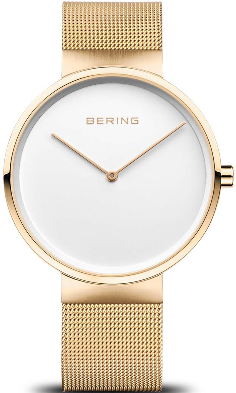 Bering 14539-334 Classic Valkoinen/Kullansävytetty teräs Ø39 mm