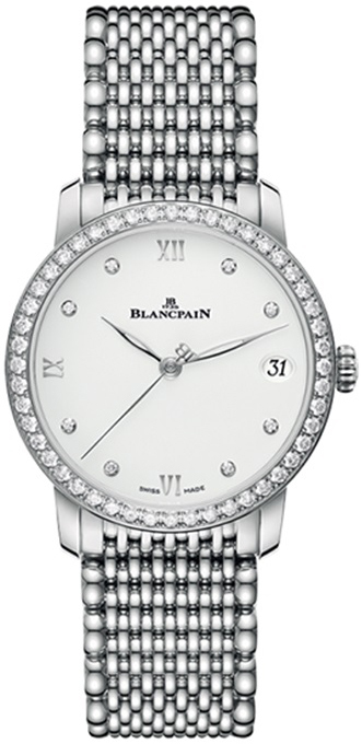 Blancpain Naisten kello 6127-4628-MMB Villeret Valkoinen/Teräs