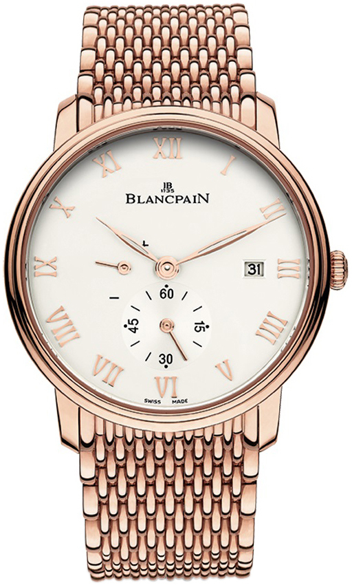 Blancpain Miesten kello 6606-3642-MMB Villeret Valkoinen/18K