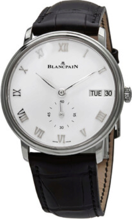 Blancpain Miesten kello 6652-1127-55B Villeret Valkoinen/Nahka Ø40 mm