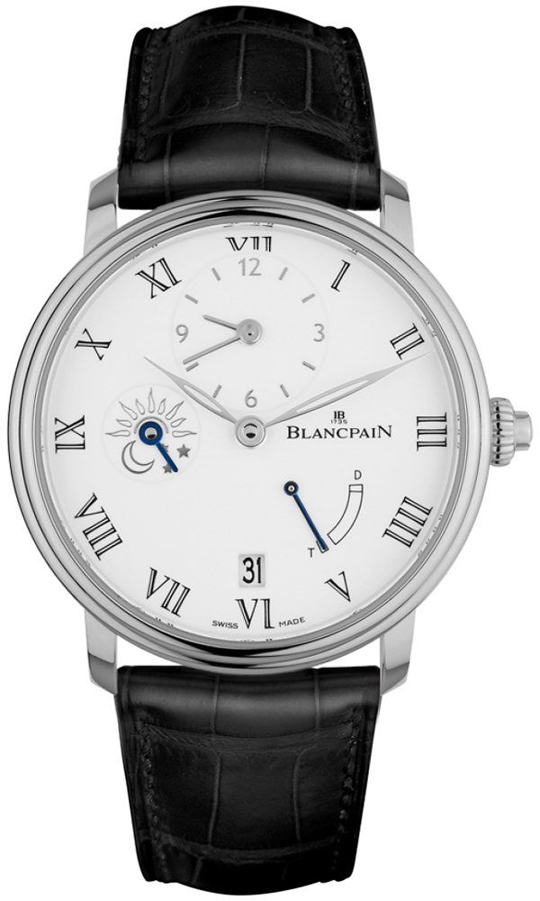 Blancpain Miesten kello 6661-1531-55B Villeret Valkoinen/Nahka Ø42 mm