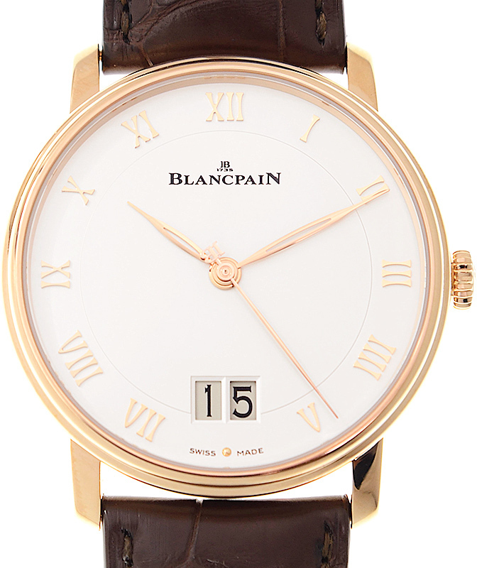 Blancpain Miesten kello 6669-3642-55B Villeret Valkoinen/Nahka Ø40 mm