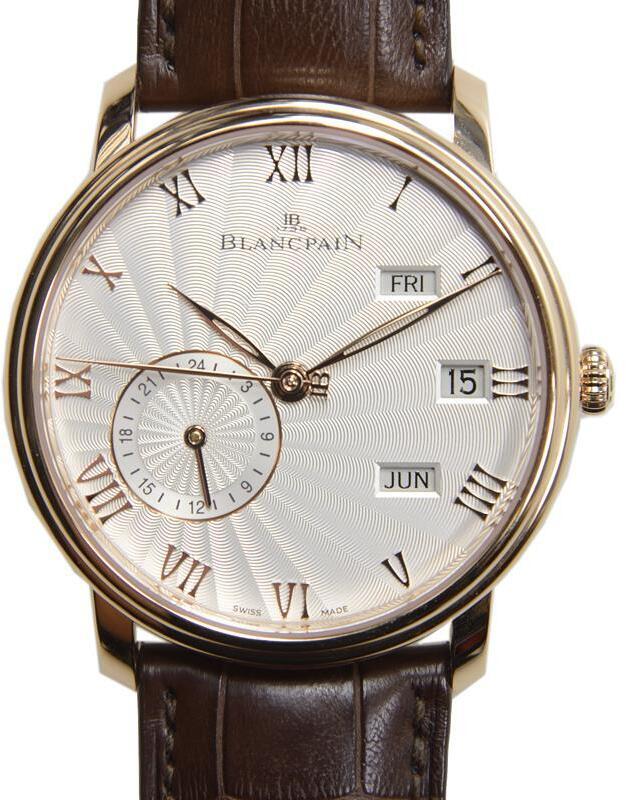 Blancpain Miesten kello 6670-3642-55B Villeret Hopea/Nahka Ø40 mm