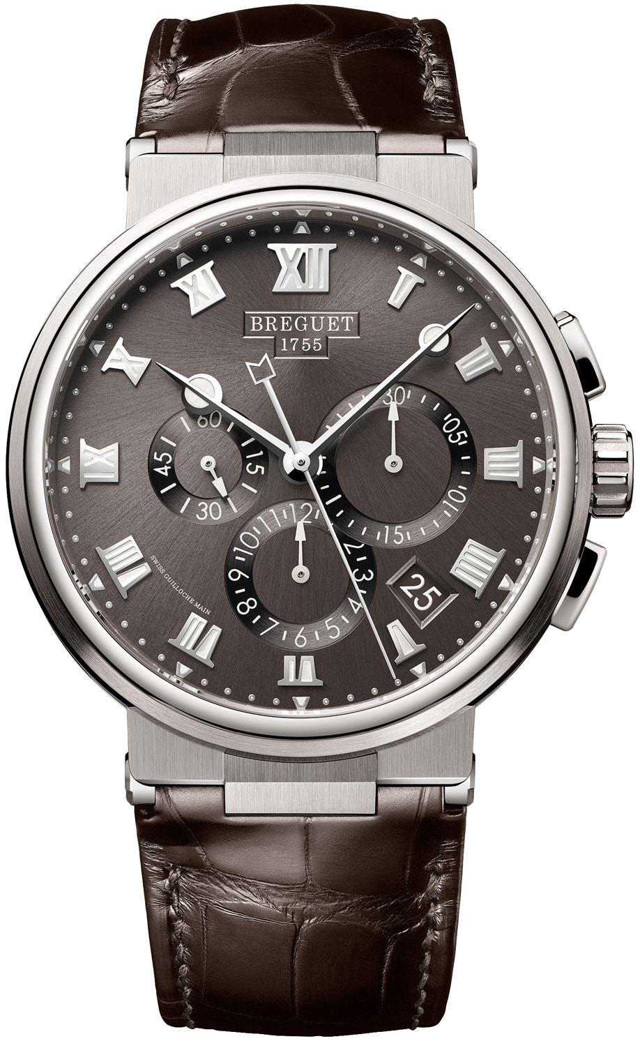 Breguet Miesten kello 5527TI-G2-9WV Marine Harmaa/Nahka Ø42.3 mm