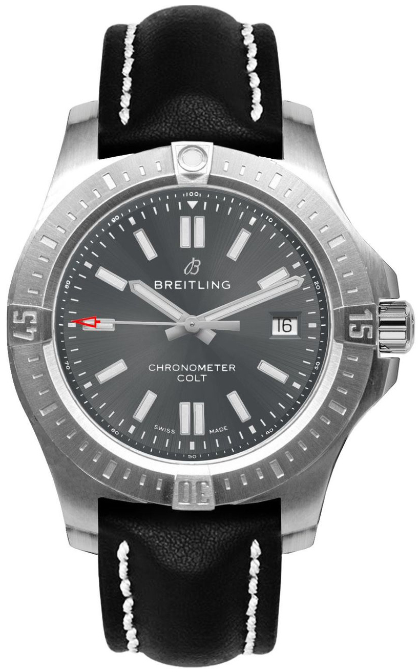 Breitling Colt Automatic Miesten kello A17313101F1X1 Harmaa/Nahka