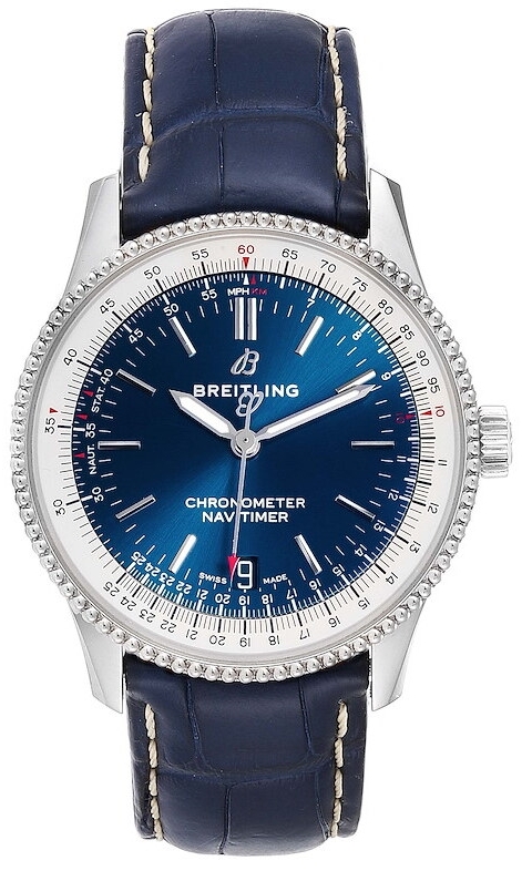 Breitling A17325211C1P1 Navitimer 01 Sininen/Nahka Ø38 mm