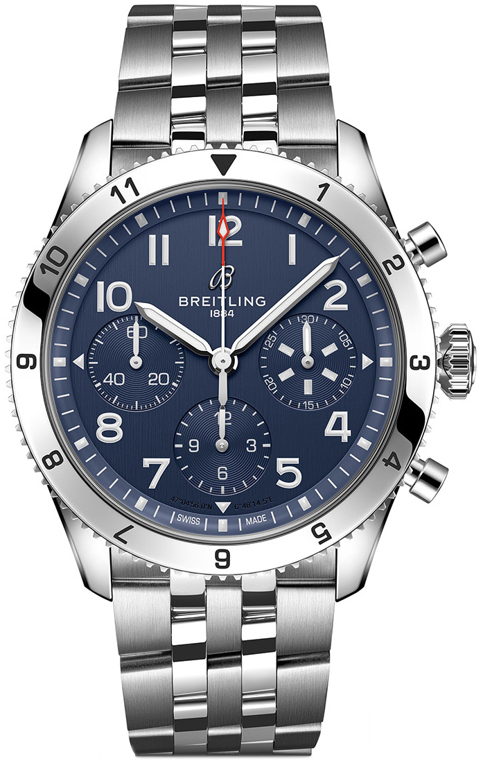 Breitling Miesten kello A233801A1C1A1 Classic Avi Sininen/Teräs Ø42