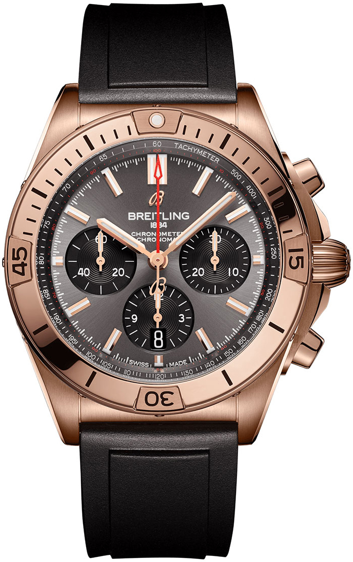 Breitling Miesten kello RB0134101B1S1 Chronomat B01 42 Harmaa/Kumi