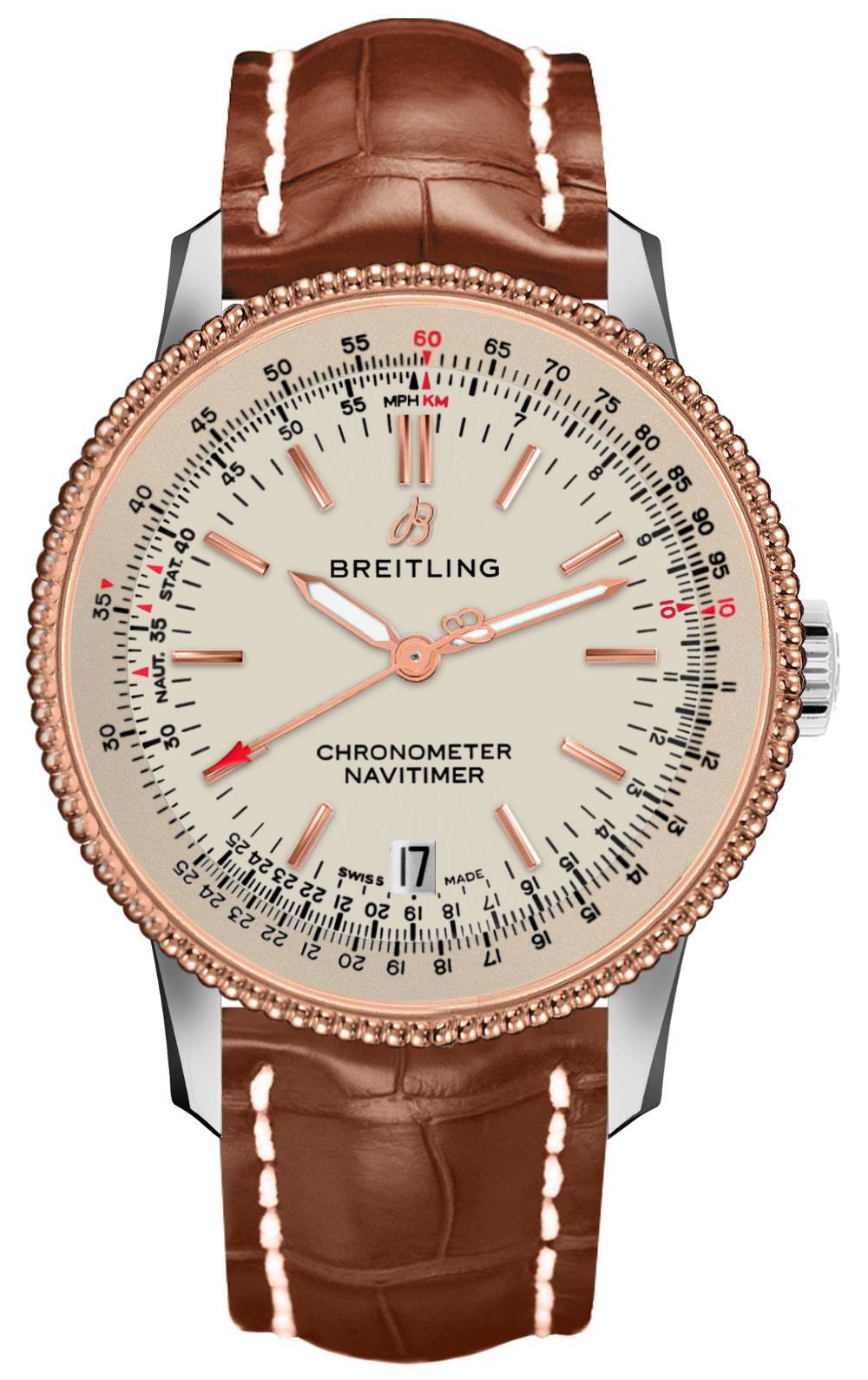 Breitling U17325211G1P1 Navitimer 01 Hopea/Nahka Ø38 mm