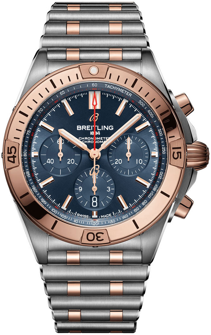 Breitling Miesten kello UB0134101C1U1 Chronomat B01 42 Sininen/18K