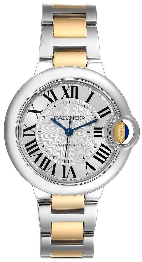 Cartier Naisten kello W2BB0002 Ballon Blue Hopea/18K keltakultaa Ø33