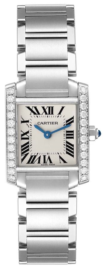 Cartier Naisten kello W4TA0008 Tank Francaise Hopea/Teräs