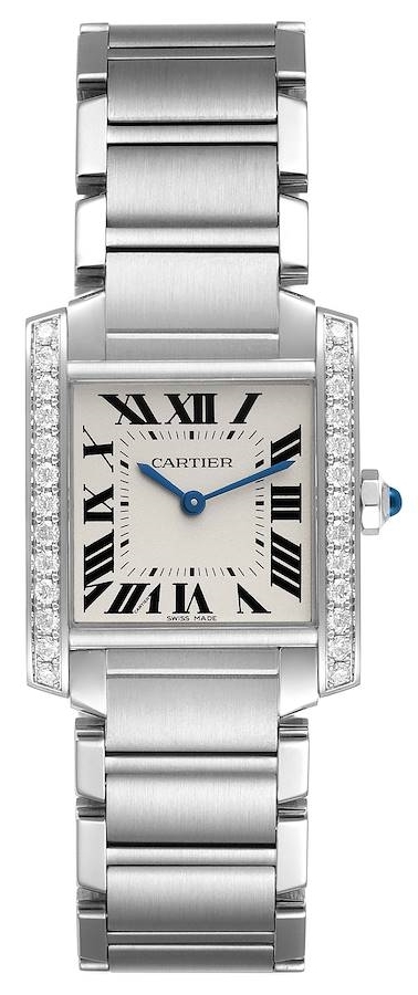 Cartier Naisten kello W4TA0009 Tank Francaise Hopea/Teräs