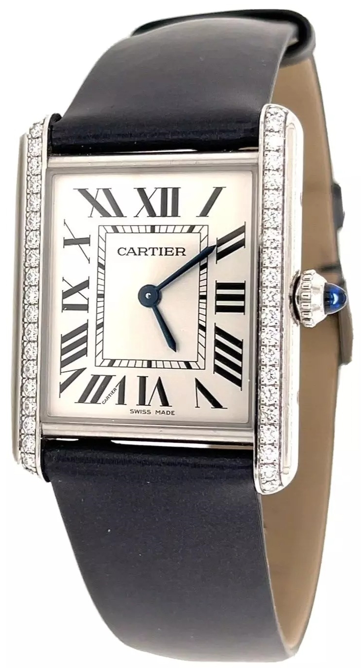 Cartier Naisten kello W4TA0017 Tank Must de Hopea/Satiini