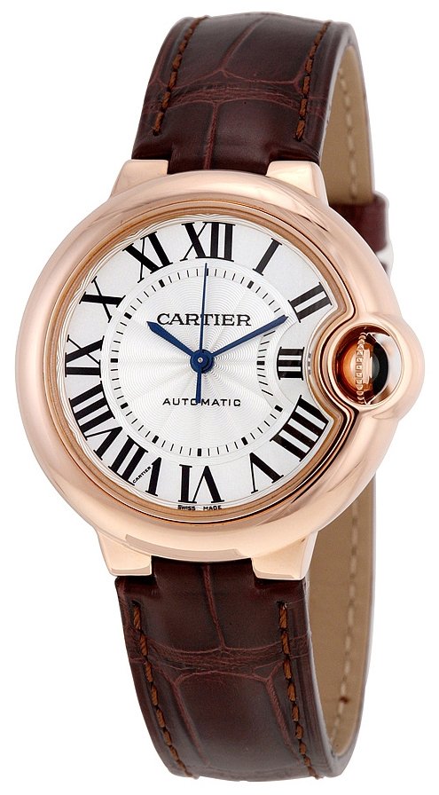 Cartier Naisten kello W6920097 Ballon Blue Hopea/Nahka Ø33 mm