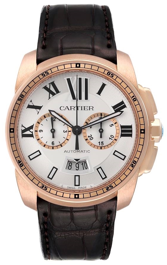 Cartier Calibre de Cartier Miesten kello W7100044 Hopea/Nahka Ø42 mm