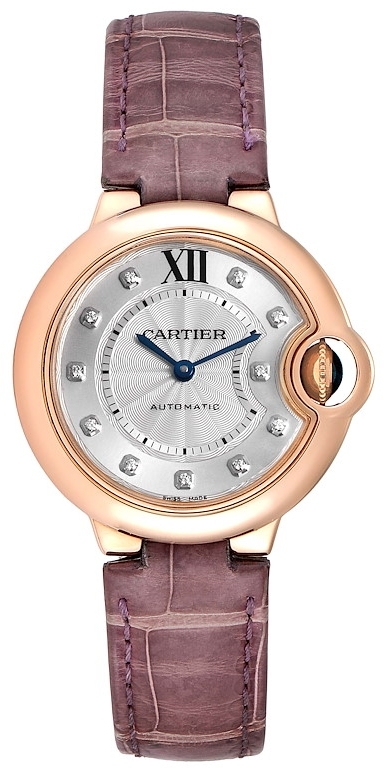 Cartier Naisten kello WE902063 Ballon Blue Hopea/Nahka Ø33 mm