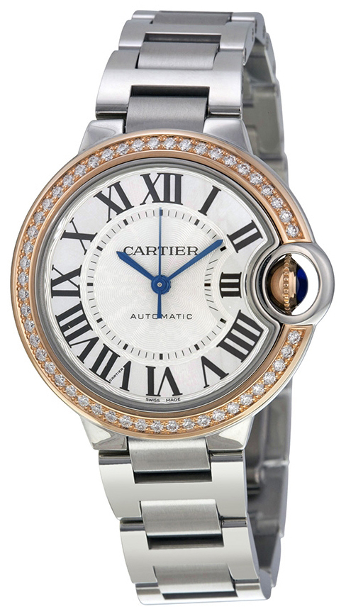 Cartier Naisten kello WE902080 Ballon Blue Hopea/Teräs Ø33 mm