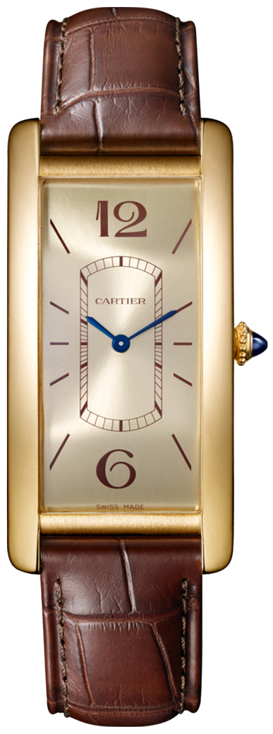 Cartier Naisten kello WGTA0026 Tank Cintree Samppanja/Nahka