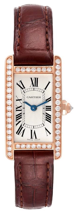 Cartier Tank Americaine Miesten kello WJTA0002 Hopea/Nahka