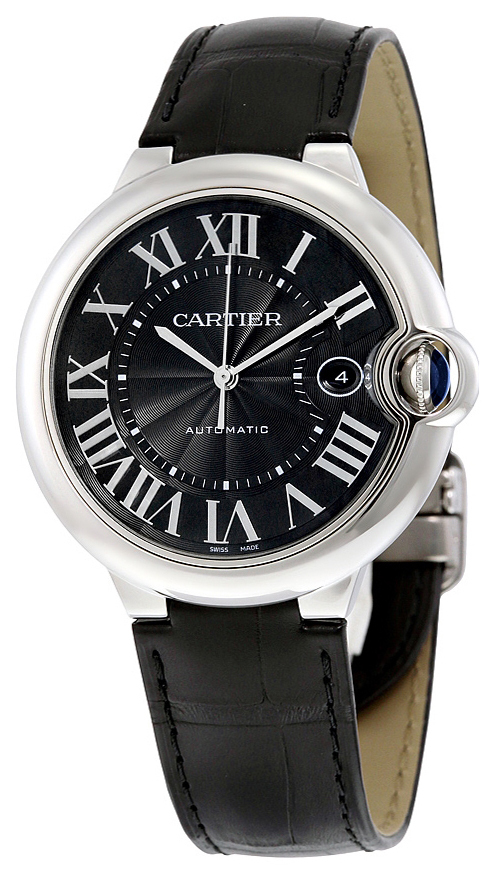 Cartier Miesten kello WSBB0003 Ballon Blue Musta/Nahka Ø42.1 mm