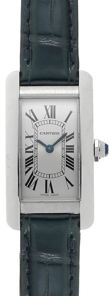 Cartier Naisten kello WSTA0043 Tank Americaine Hopea/Nahka