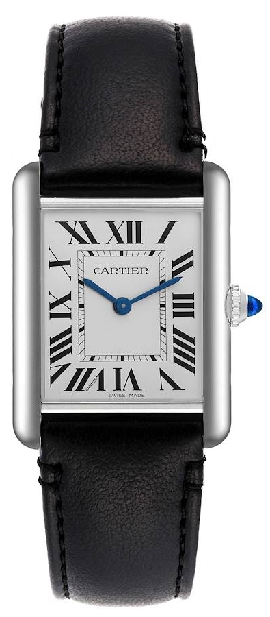 Cartier Naisten kello WSTA0059 Tank Must Hopea/Nahka 33.7x25.5 mm